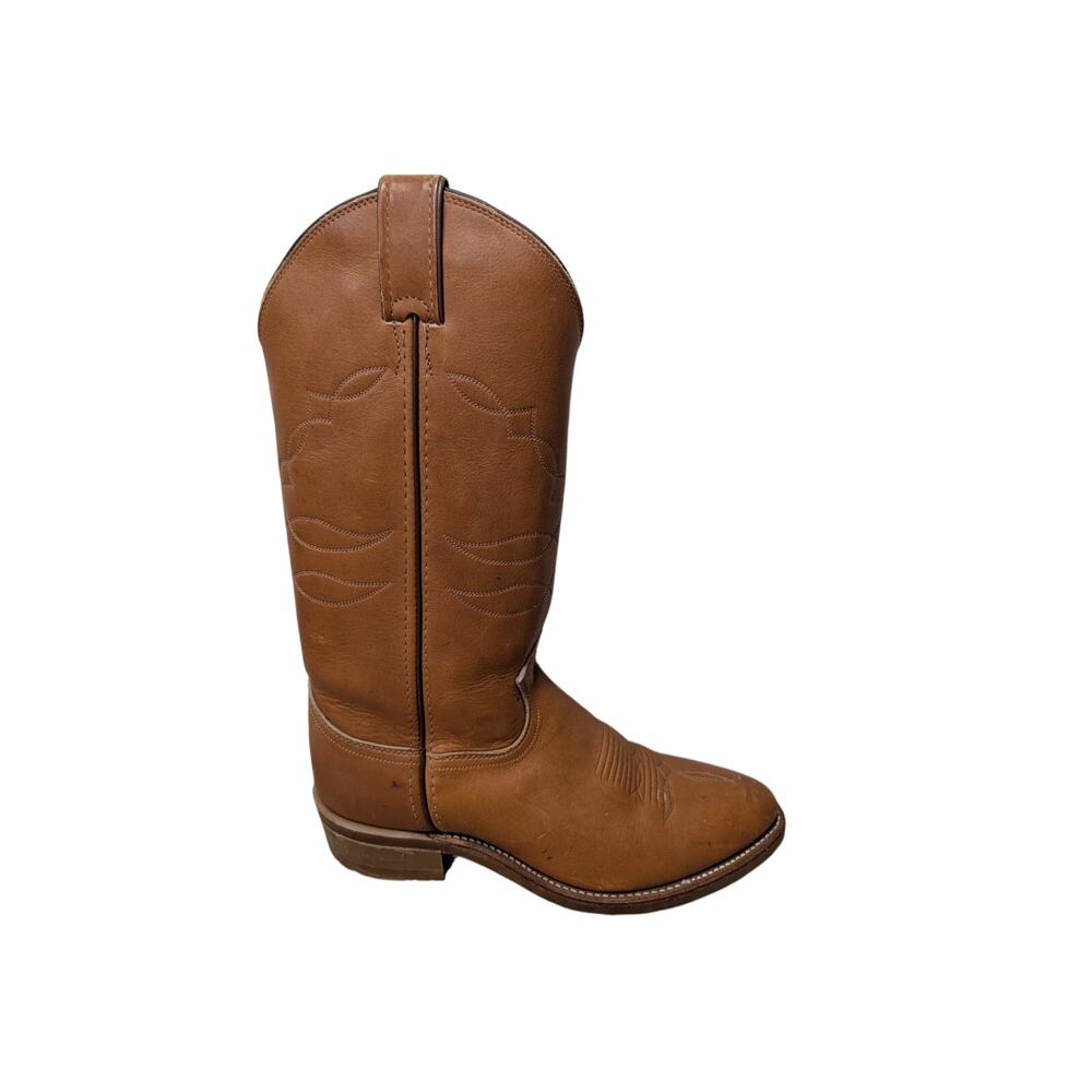 Justin 1173 Vintage Womens 6.5 B Tan Brown Leather Cowboy Western Riding Boots